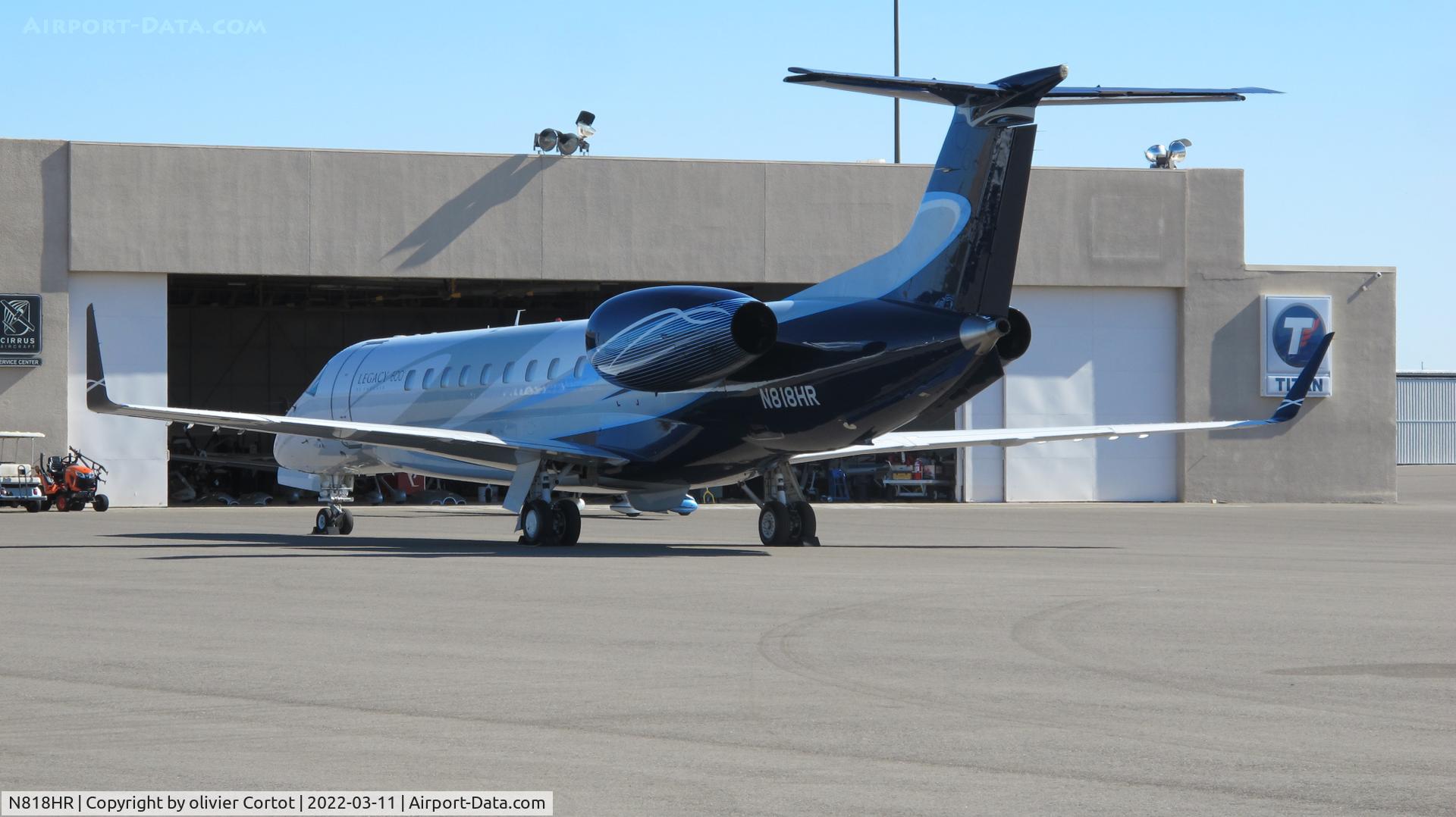 N818HR, Embraer EMB-135BJ Legacy C/N 14501105, glendale, march 2022