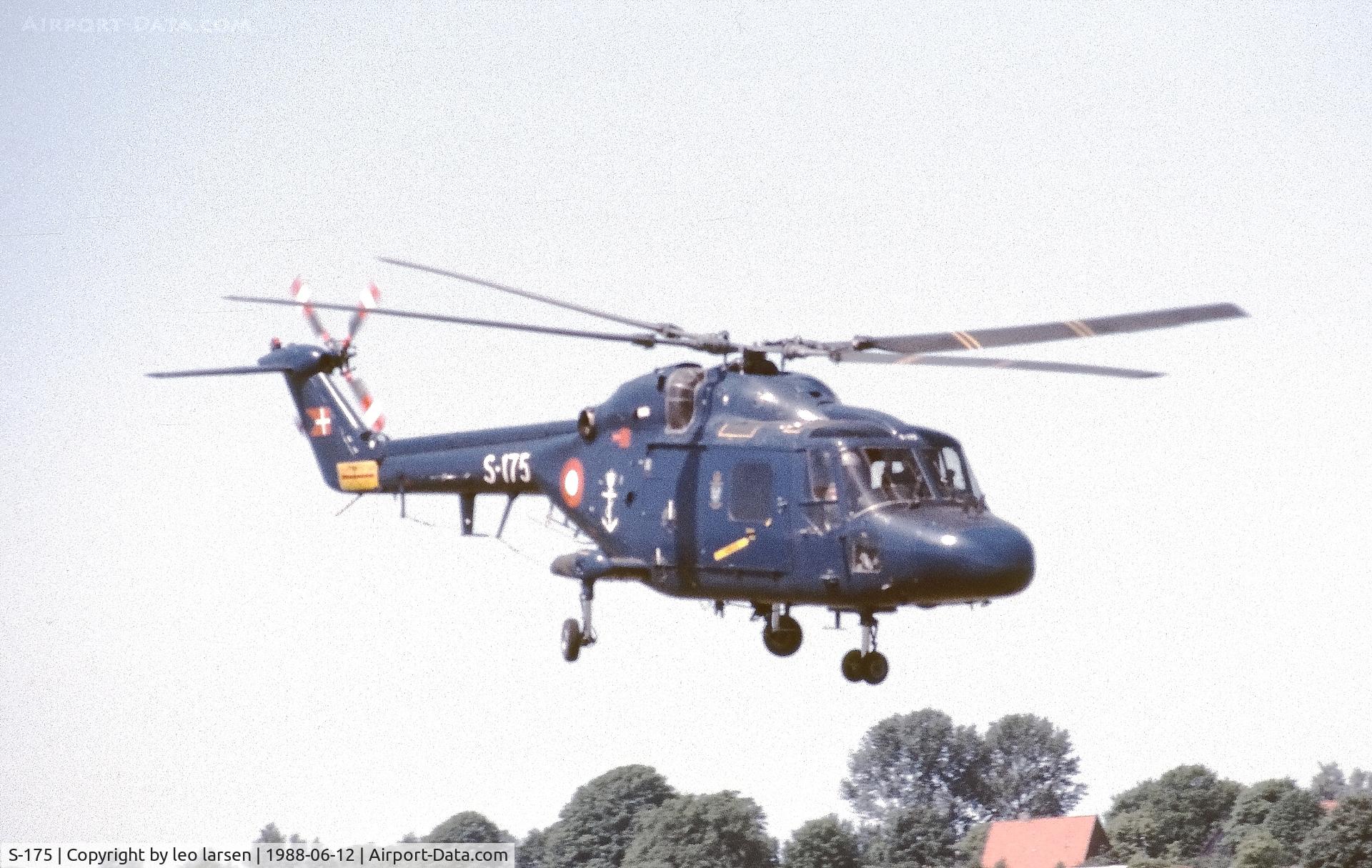 S-175, 1980 Westland Lynx MK80 C/N 175, Værløse Air Base 12.6.1988