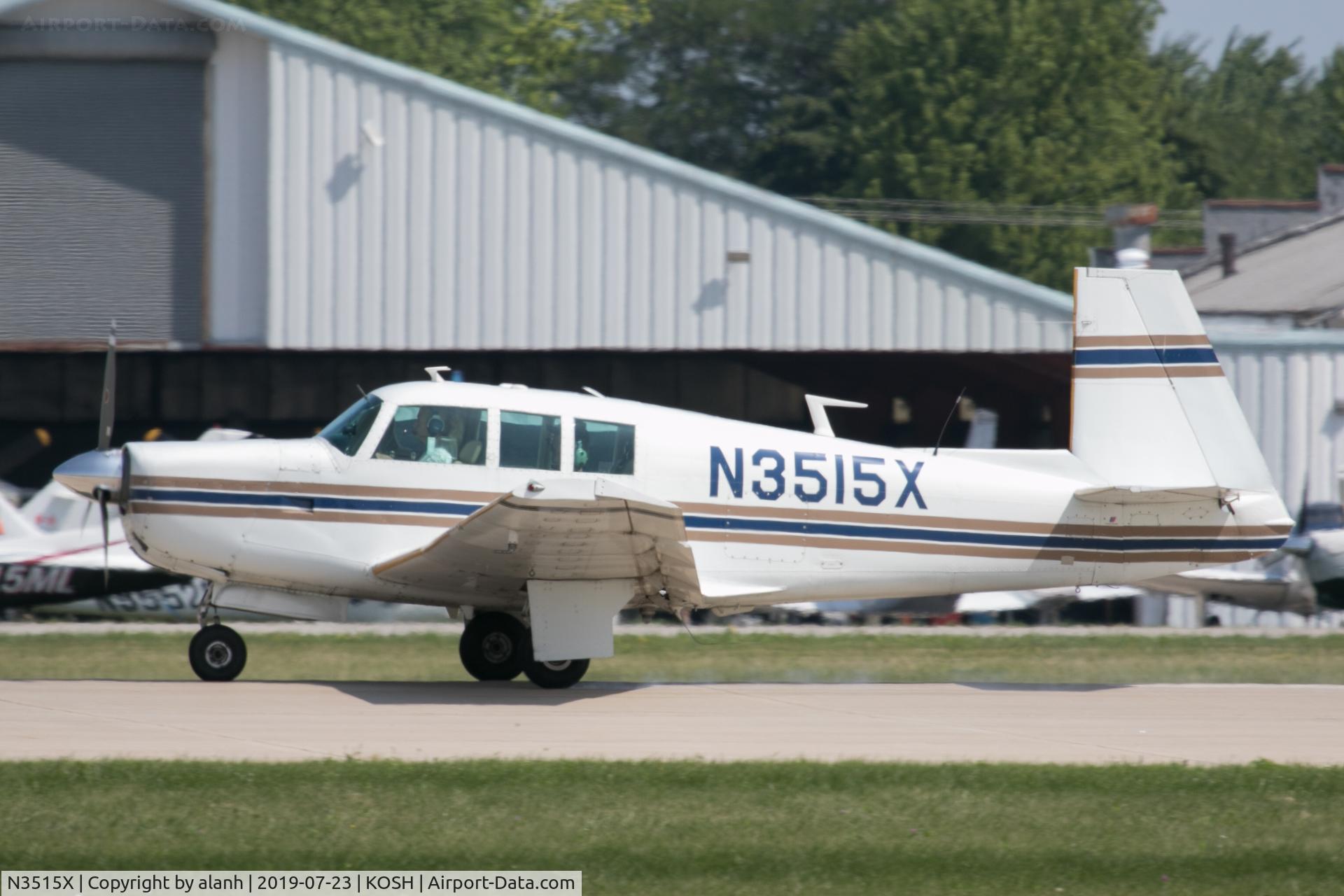 N3515X, 1966 Mooney M20F Executive C/N 670053, At AirVenture 2019