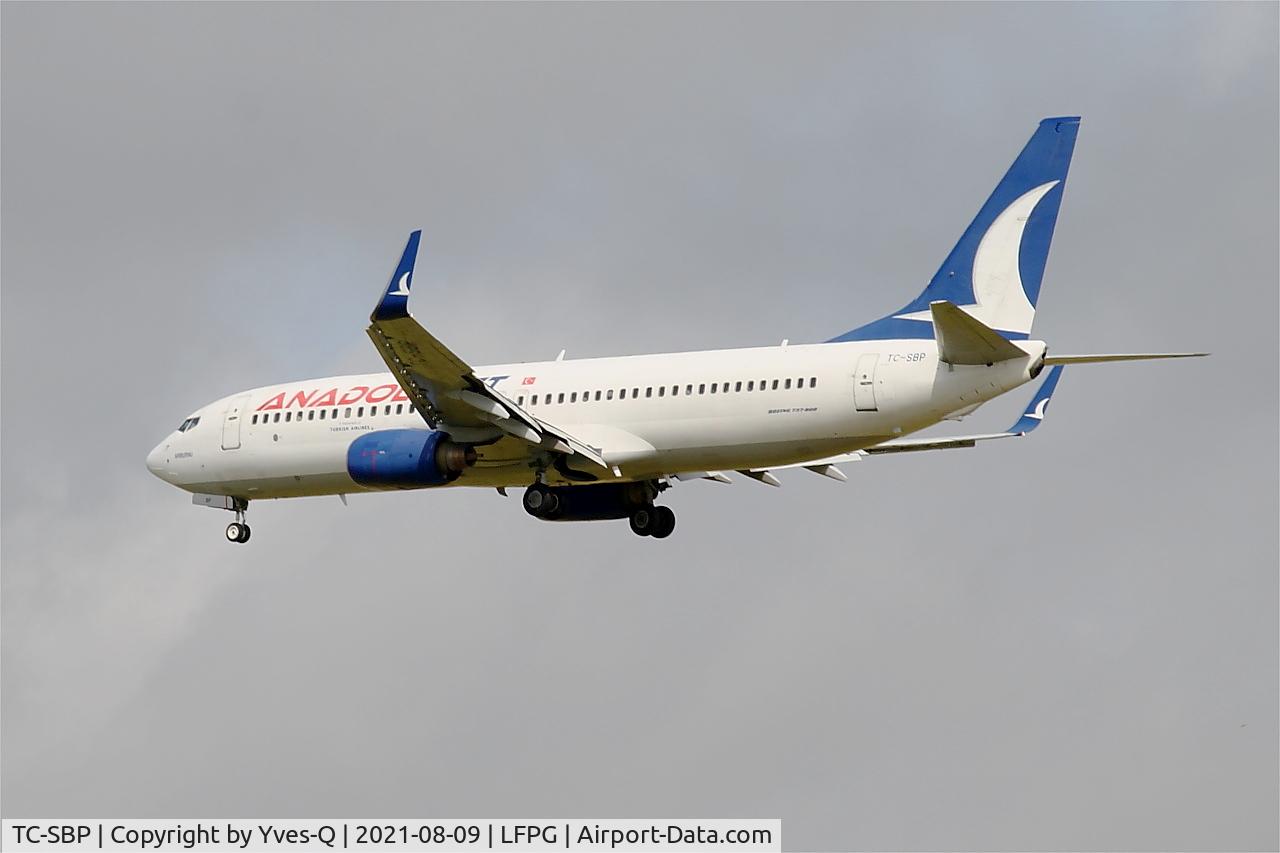 TC-SBP, 2006 Boeing 737-86N C/N 32672, Boeing 737-86N, On final rwy 26L, Roissy Charles De Gaulle airport (LFPG-CDG)