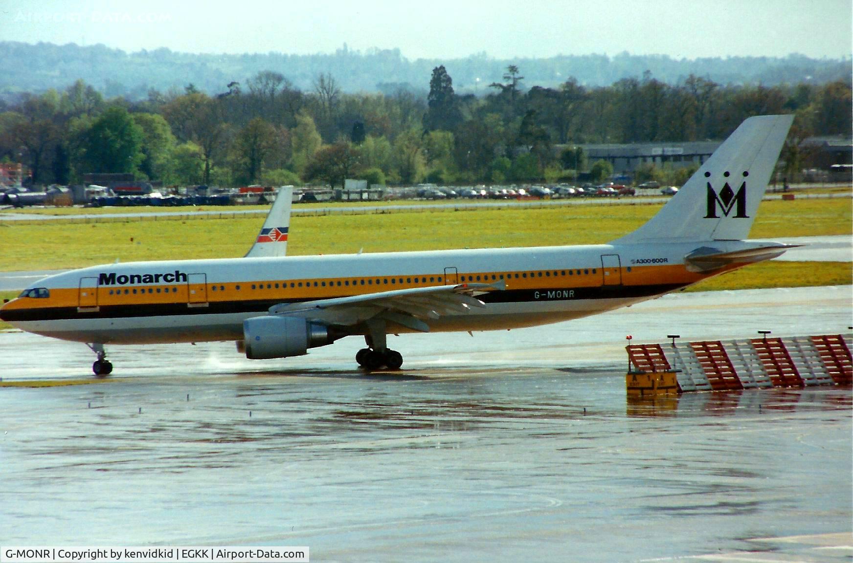G-MONR, 1989 Airbus A300B4-605R C/N 540, At Gatwick circa 1989.