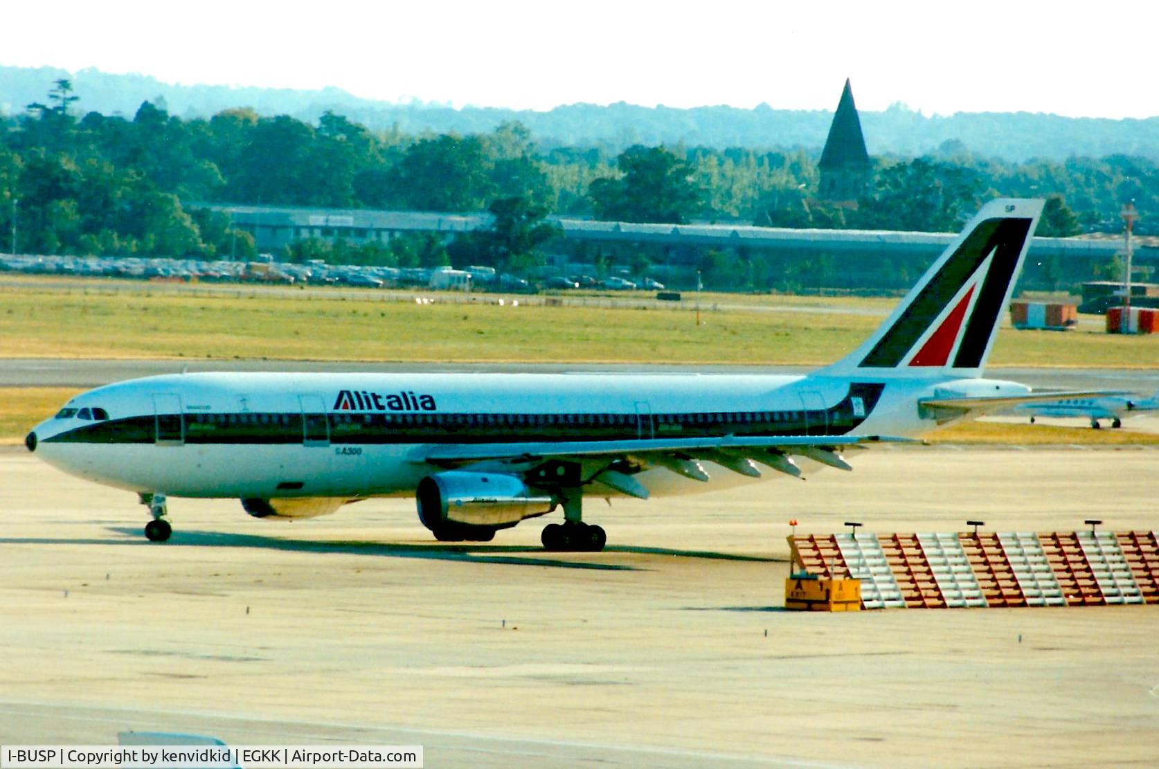I-BUSP, 1978 Airbus A300B4-103 C/N 067, At Gatwick circa 1989.