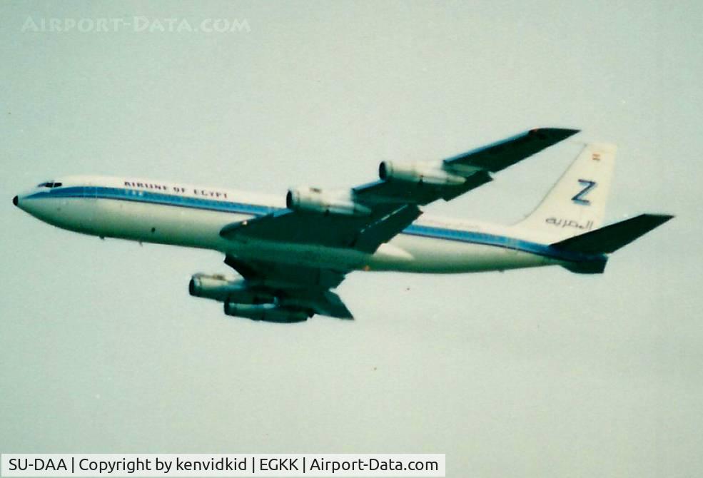 SU-DAA, 1968 Boeing 707-328C C/N 19916, At Gatwick circa 1989.