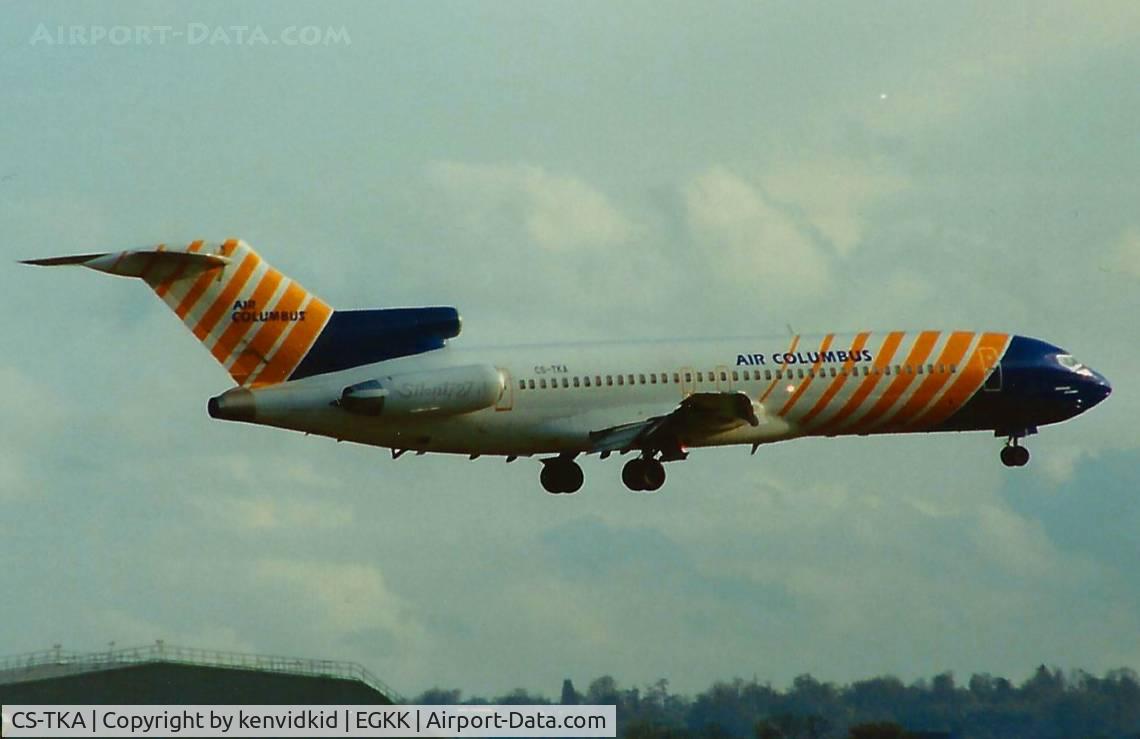 CS-TKA, 1973 Boeing 727-2J4 C/N 20765, At Gatwick circa 1989.