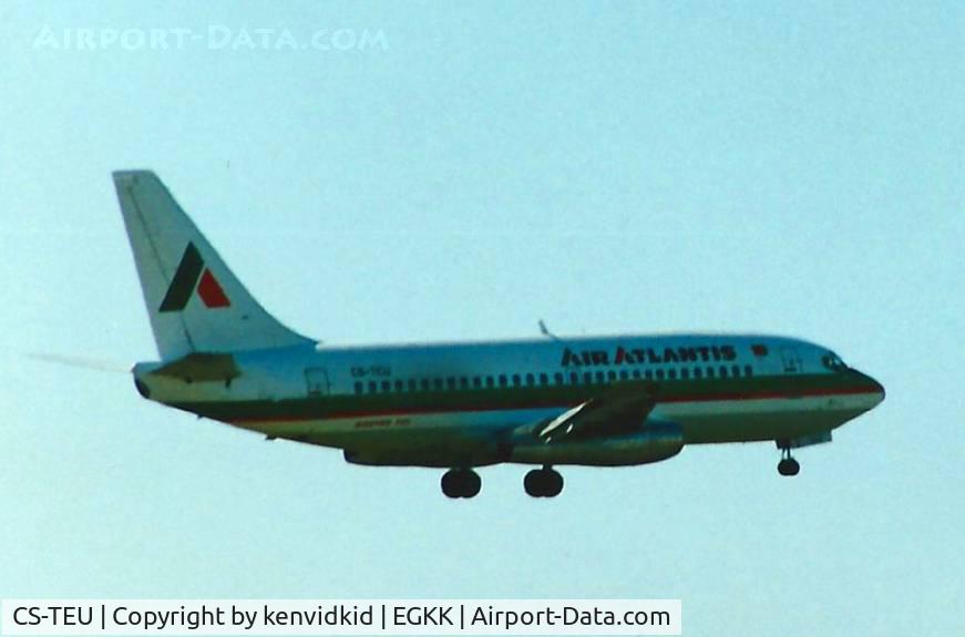 CS-TEU, 1980 Boeing 737-2K9(A) C/N 22416, At Gatwick circa 1989.