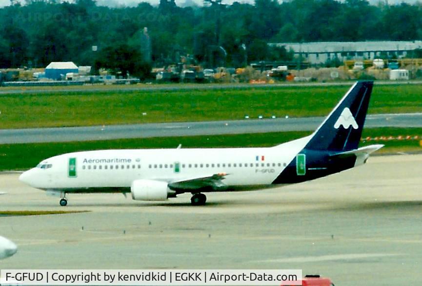 F-GFUD, 1988 Boeing 737-33A C/N 24027, At Gatwick circa 1989.