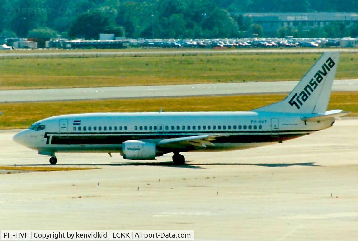 PH-HVF, 1986 Boeing 737-3K2 C/N 23411, At Gatwick circa 1989.