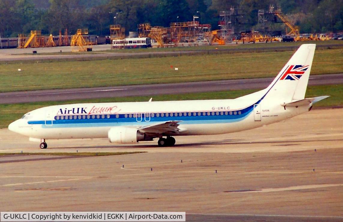 G-UKLC, 1990 Boeing 737-42C C/N 24231, At Gatwick circa 1989.