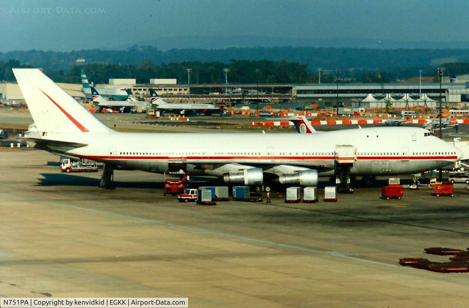 N751PA, 1970 Boeing 747-121 C/N 19655, At Gatwick circa 1989.