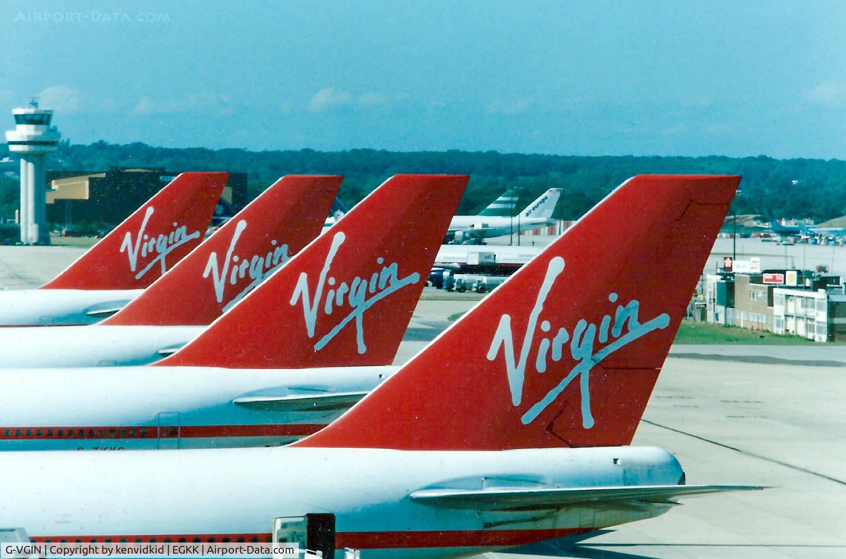 G-VGIN, 1971 Boeing 747-243B C/N 19732, At Gatwick circa 1989.