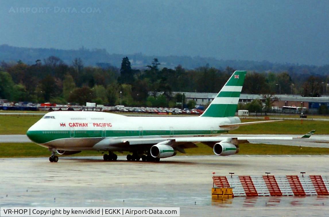 VR-HOP, 1989 Boeing 747-467 C/N 23815, At Gatwick circa 1989.