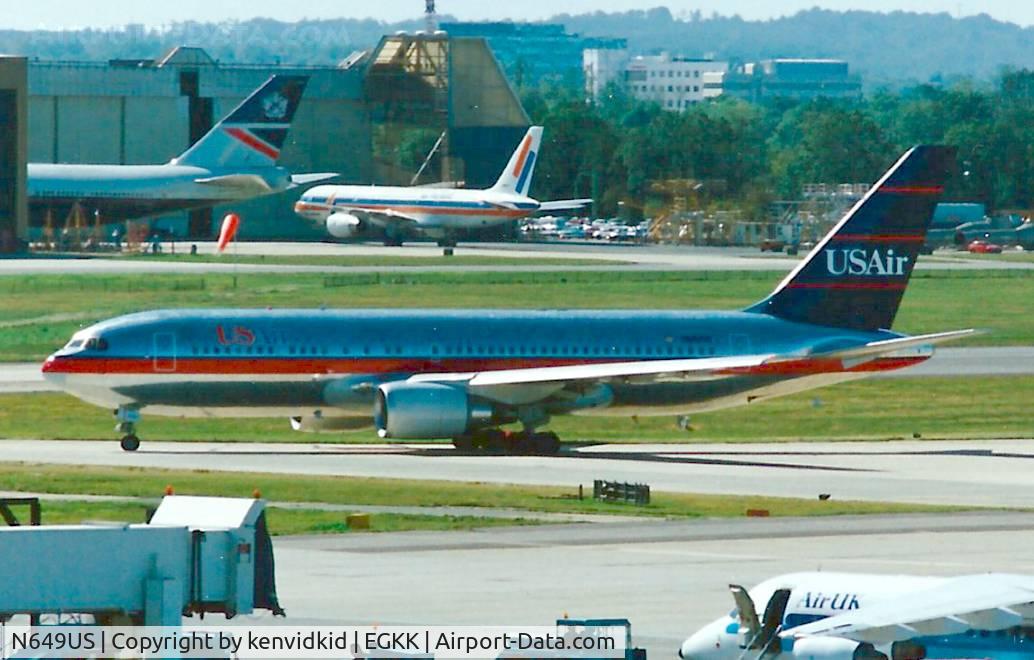 N649US, 1987 Boeing 767-201 C/N 23901, At Gatwick circa 1989.