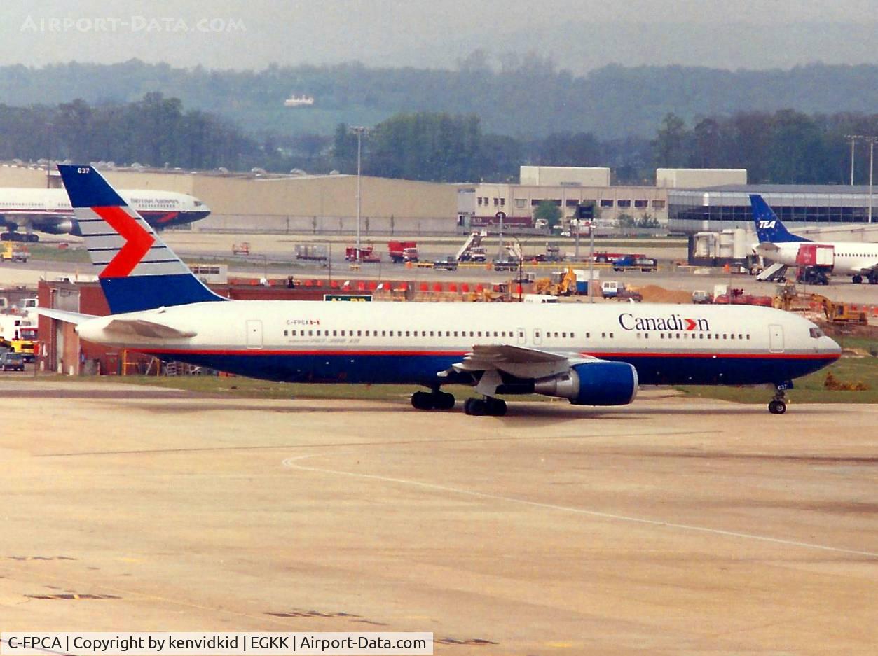 C-FPCA, 1989 Boeing 767-375 C/N 24306, At Gatwick circa 1989.