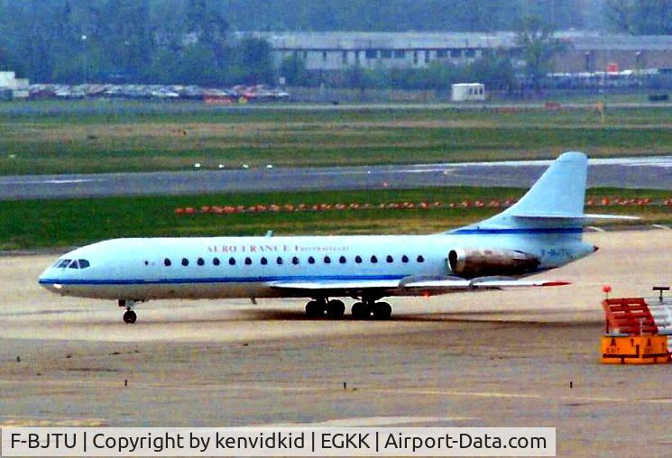 F-BJTU, 1964 Sud Aviation SE-210 Caravelle 10B3 Super B C/N 189, At Gatwick circa 1989.