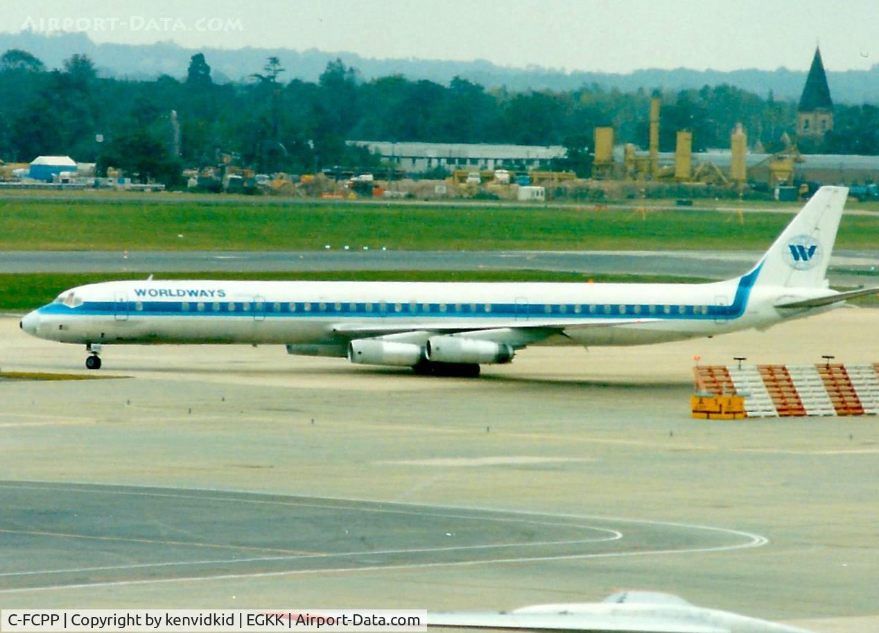 C-FCPP, 1967 Douglas DC-8-63 C/N 45927, At Gatwick circa 1989.