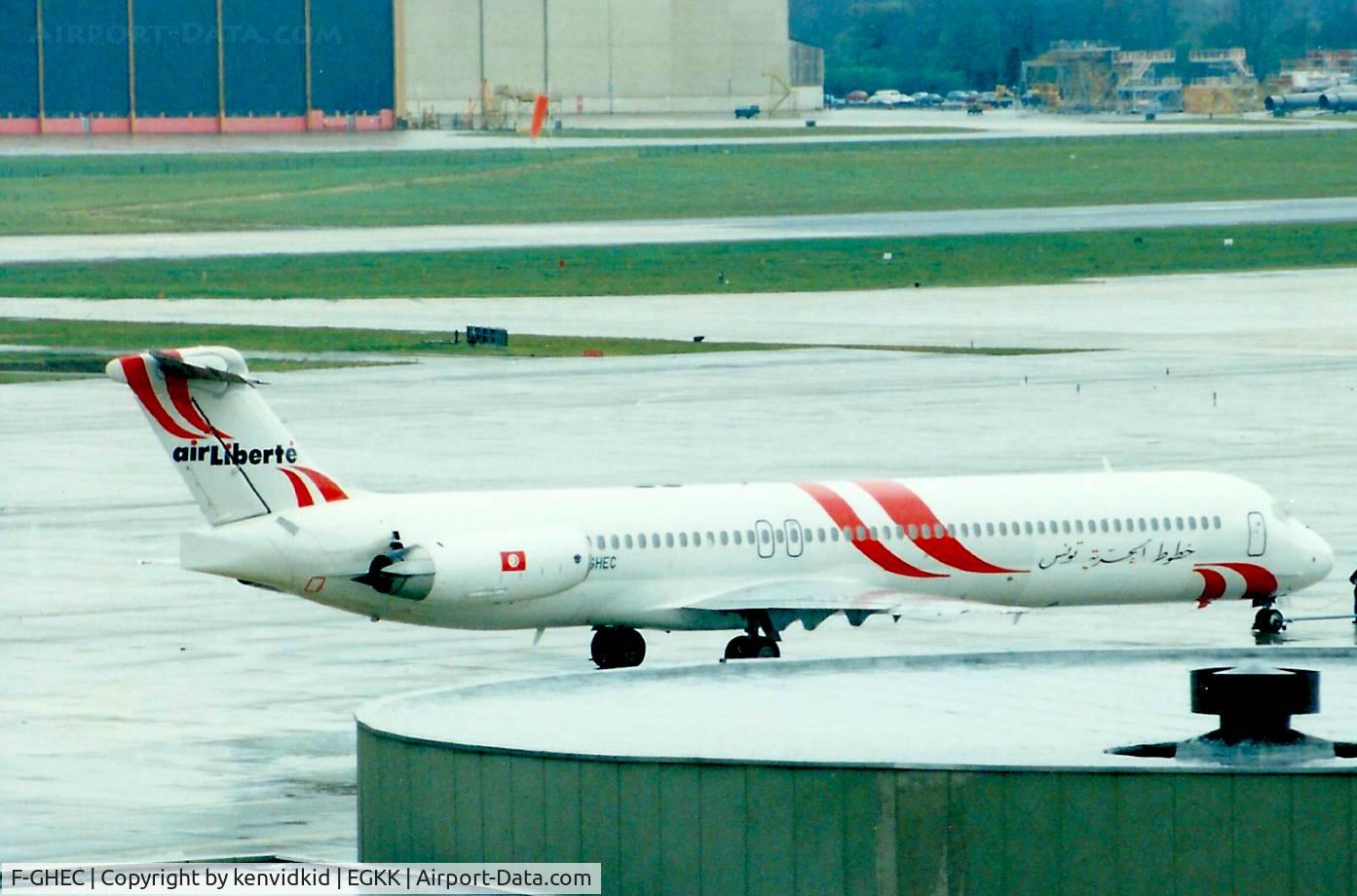 F-GHEC, 1987 McDonnell Douglas MD-83 (DC-9-83) C/N 49662, At Gatwick circa 1989.