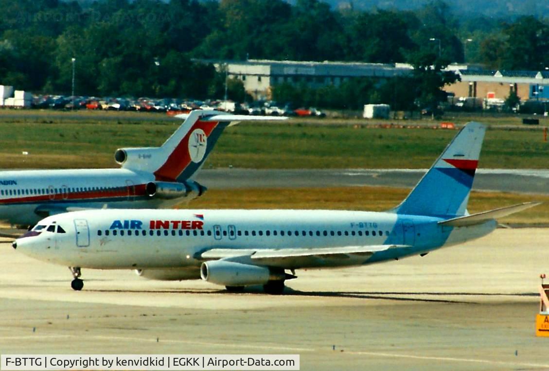 F-BTTG, 1975 Dassault Mercure 100 C/N 7, At Gatwick circa 1989.