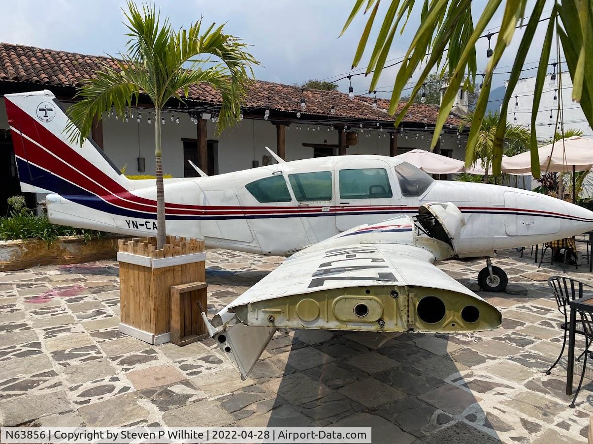 N63856, 1977 Piper PA-23-250 C/N 27-7854006, Permanently parked in the Lemon Tree Hostel in Antigua Guatemala