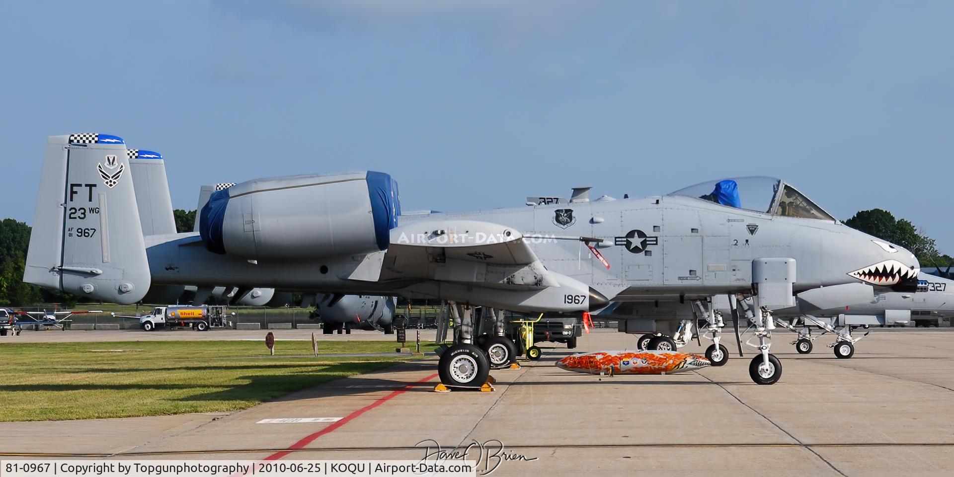 81-0967, 1981 Fairchild Republic A-10C Thunderbolt II C/N A10-0662, Back up jet for A-10 Demo