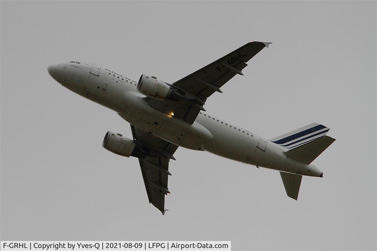 F-GRHL, 2000 Airbus A319-111 C/N 1201, Airbus A319-111, Take off rwy 06R, Roissy Charles De Gaulle Airport (LFPG-CDG)