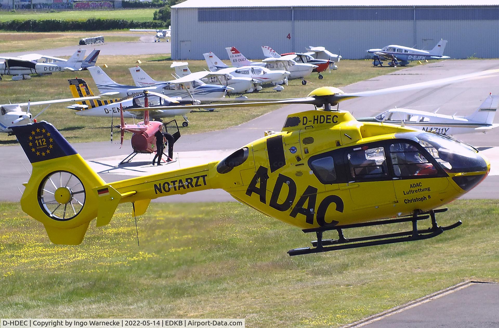 D-HDEC, Eurocopter EC-135P-2 C/N 0321, Eurocopter EC135P2 'Christoph 8' EMS-helicopter of ADAC Luftrettung at Bonn-Hangelar airfield '2205-06