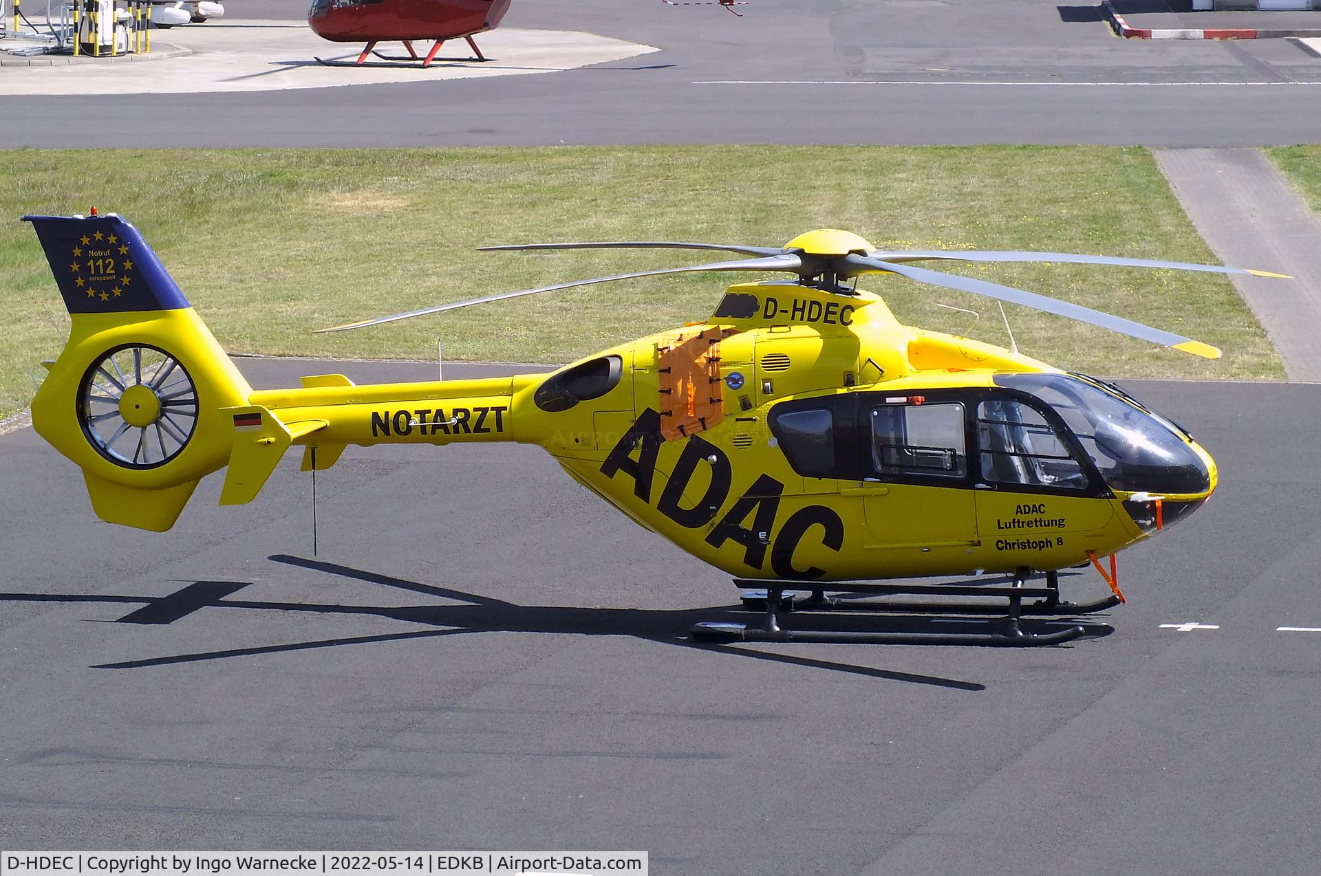 D-HDEC, Eurocopter EC-135P-2 C/N 0321, Eurocopter EC135P2 'Christoph 8' EMS-helicopter of ADAC Luftrettung at Bonn-Hangelar airfield '2205-06