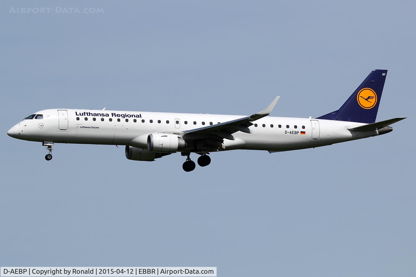 D-AEBP, 2012 Embraer 195LR (ERJ-190-200LR) C/N 19000553, at bru