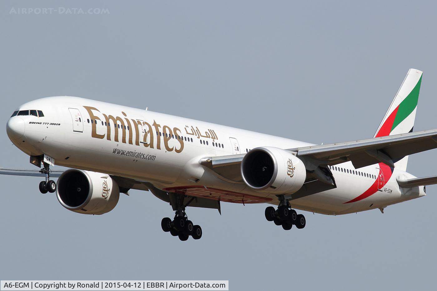 A6-EGM, 2012 Boeing 777-31H/ER C/N 41073, at bru