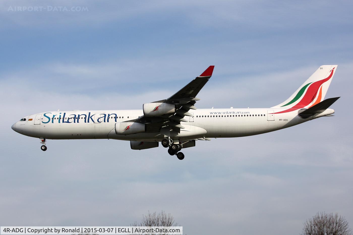 4R-ADG, 2000 Airbus A340-313X C/N 381, at lhr