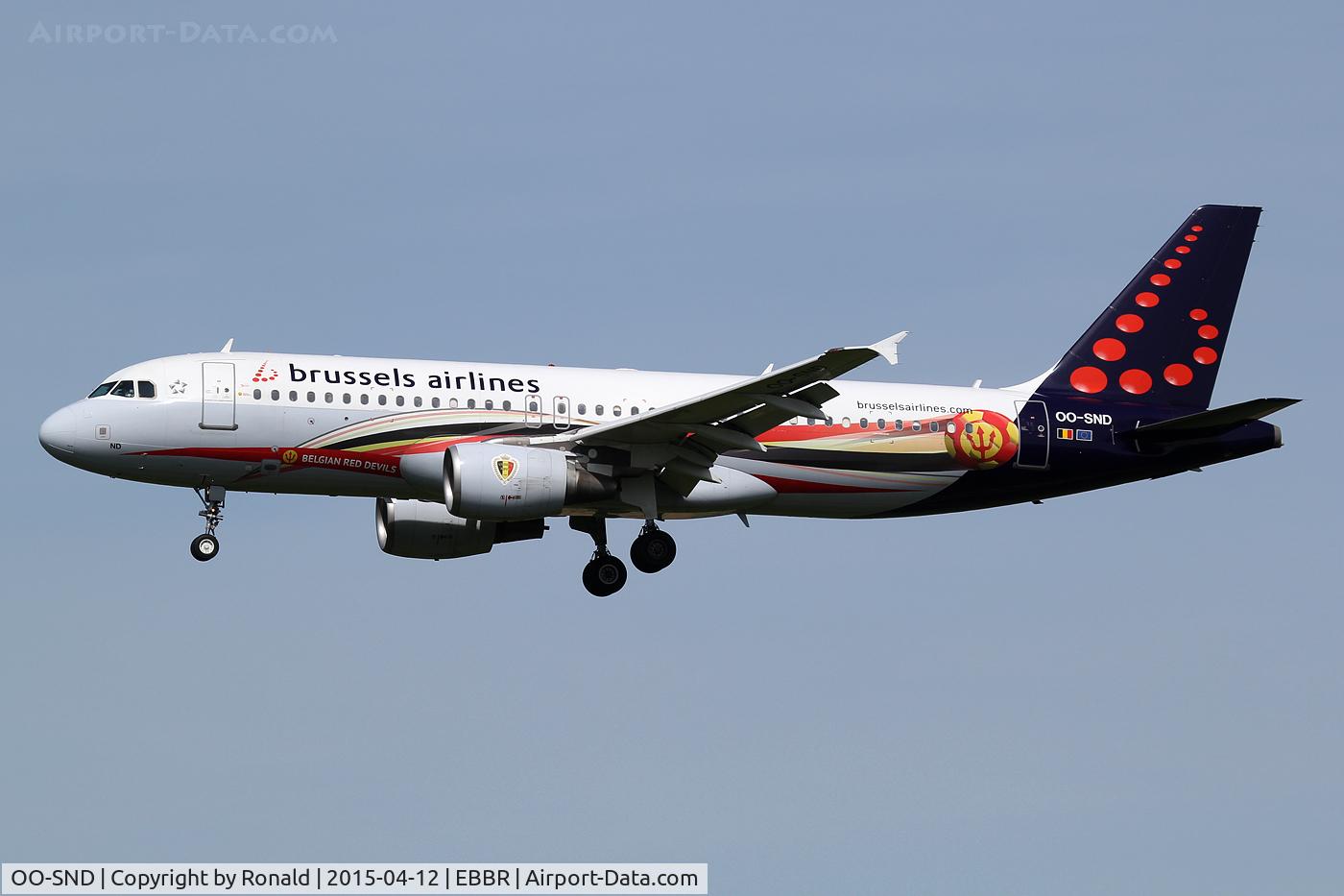 OO-SND, 2002 Airbus A320-214 C/N 1838, at bru
