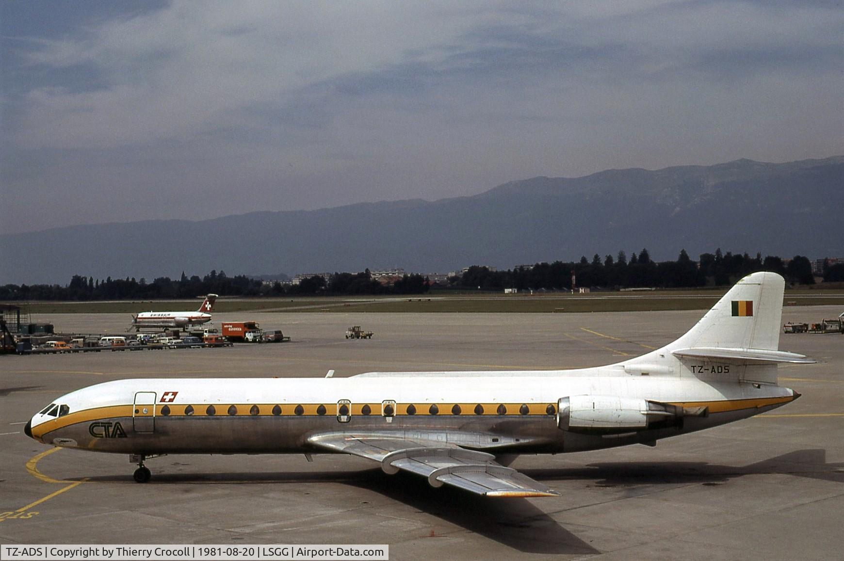 TZ-ADS, 1964 Aerospatiale SE-210 Caravelle 10B3 Super B C/N 184, Parked at Geneva Airport Switzerland