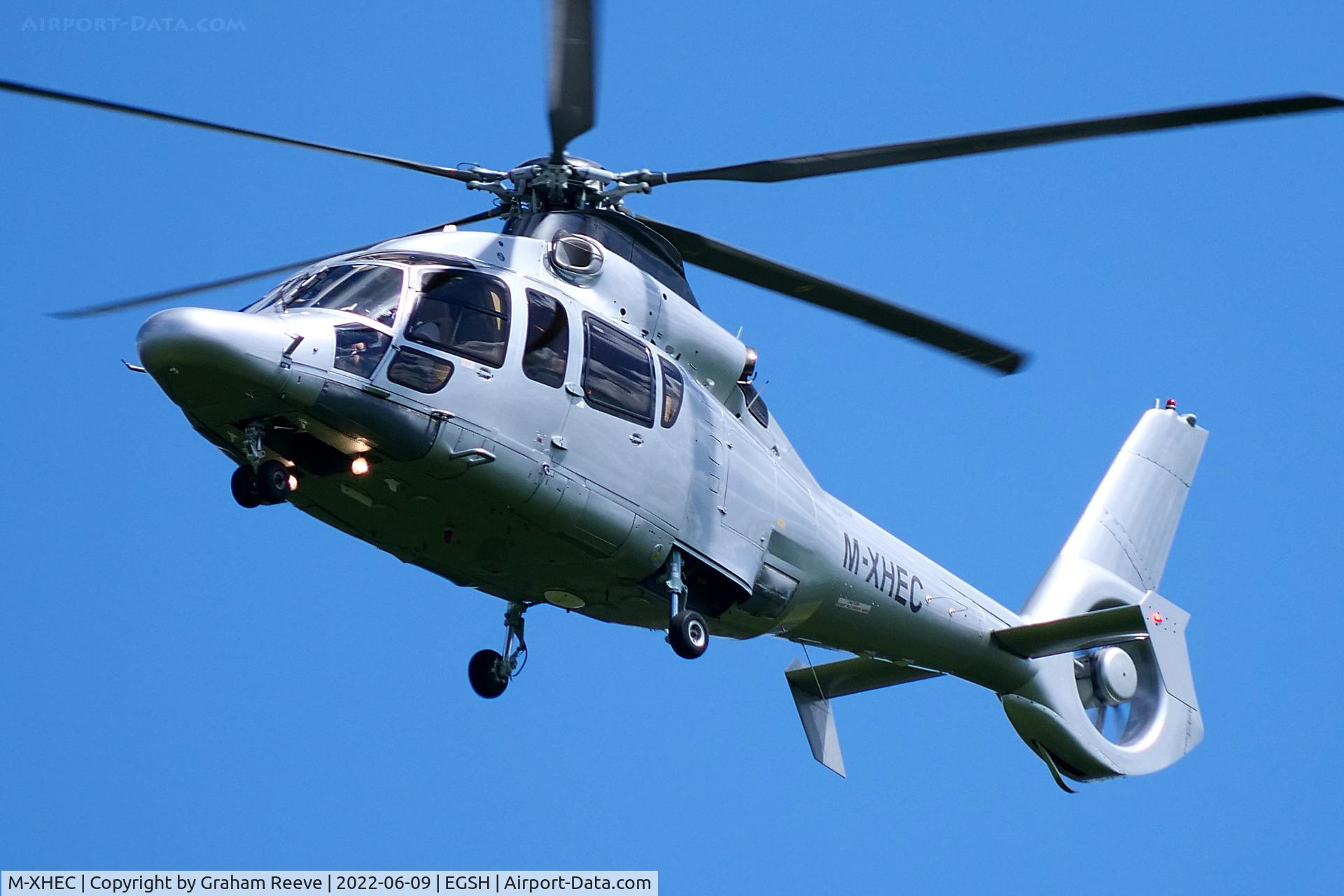 M-XHEC, Eurocopter EC-155B C/N 6600, On approach to Norwich.