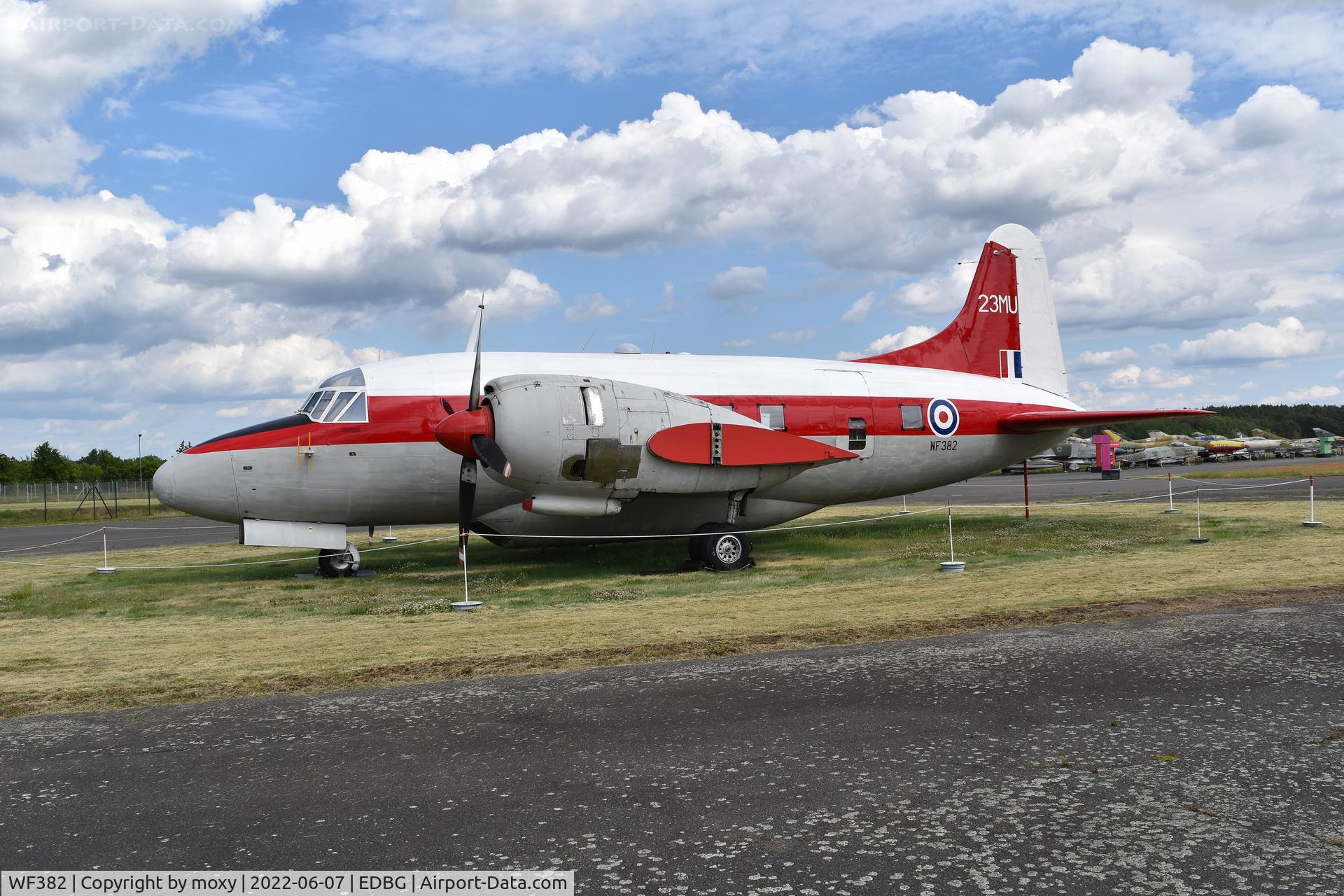 WF382, 1952 Vickers Varsity T.1 C/N 541, Vickers Varsity T.1. preserved at the former RAF Gatow, Berlin. Was previously on display at Berlin Tegel.