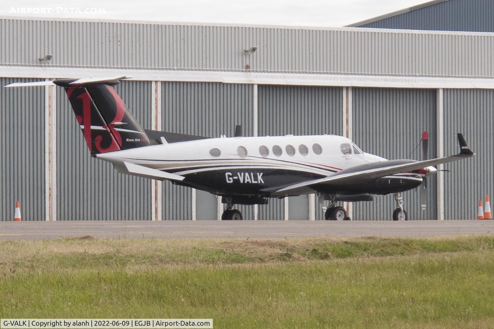 G-VALK, 1980 Beech 200 Super King Air C/N BB-684, On the east apron at Guernsey