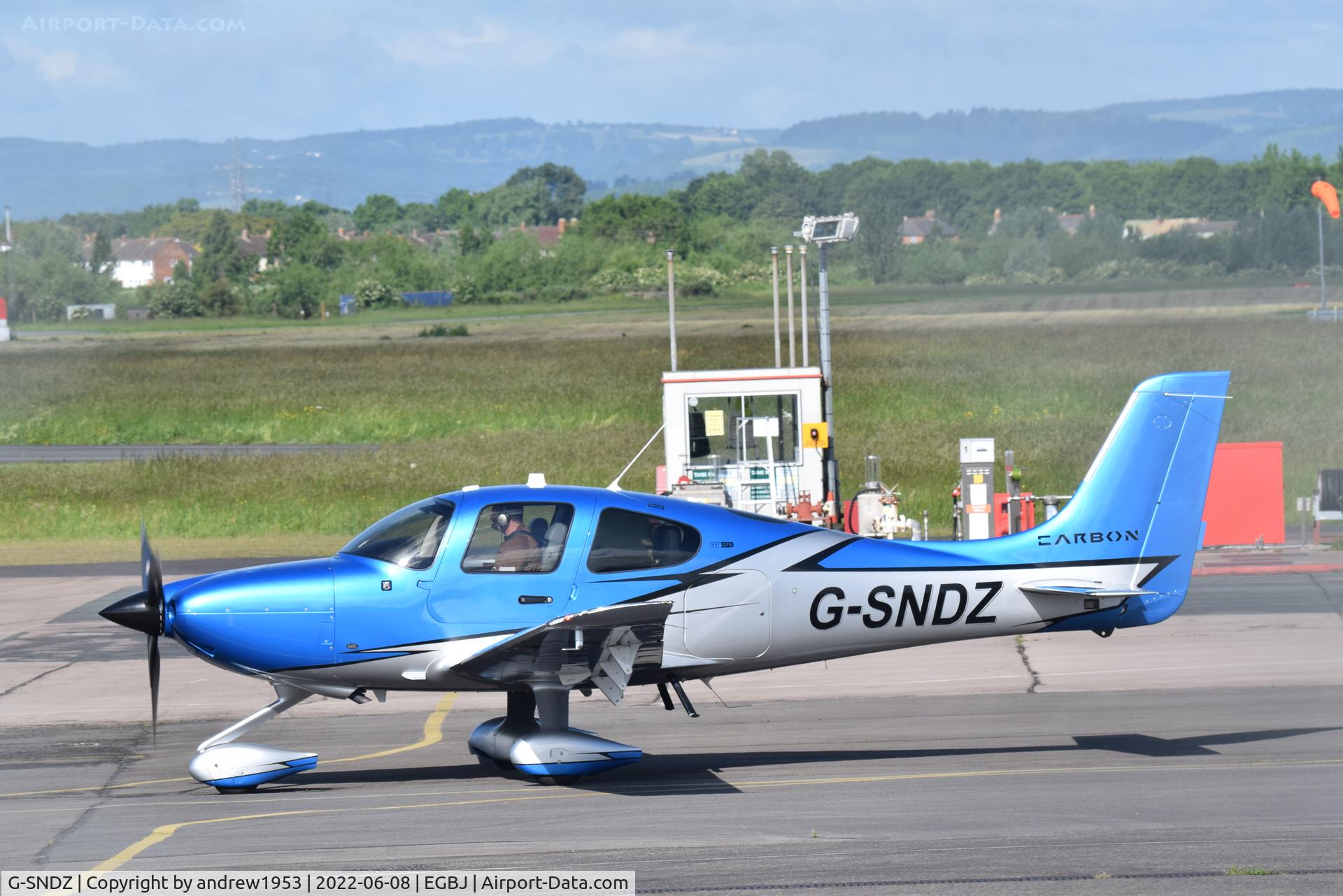 G-SNDZ, 2021 Cirrus SR22T C/N 2371, G-SNDZ at Gloucestershire Airport.