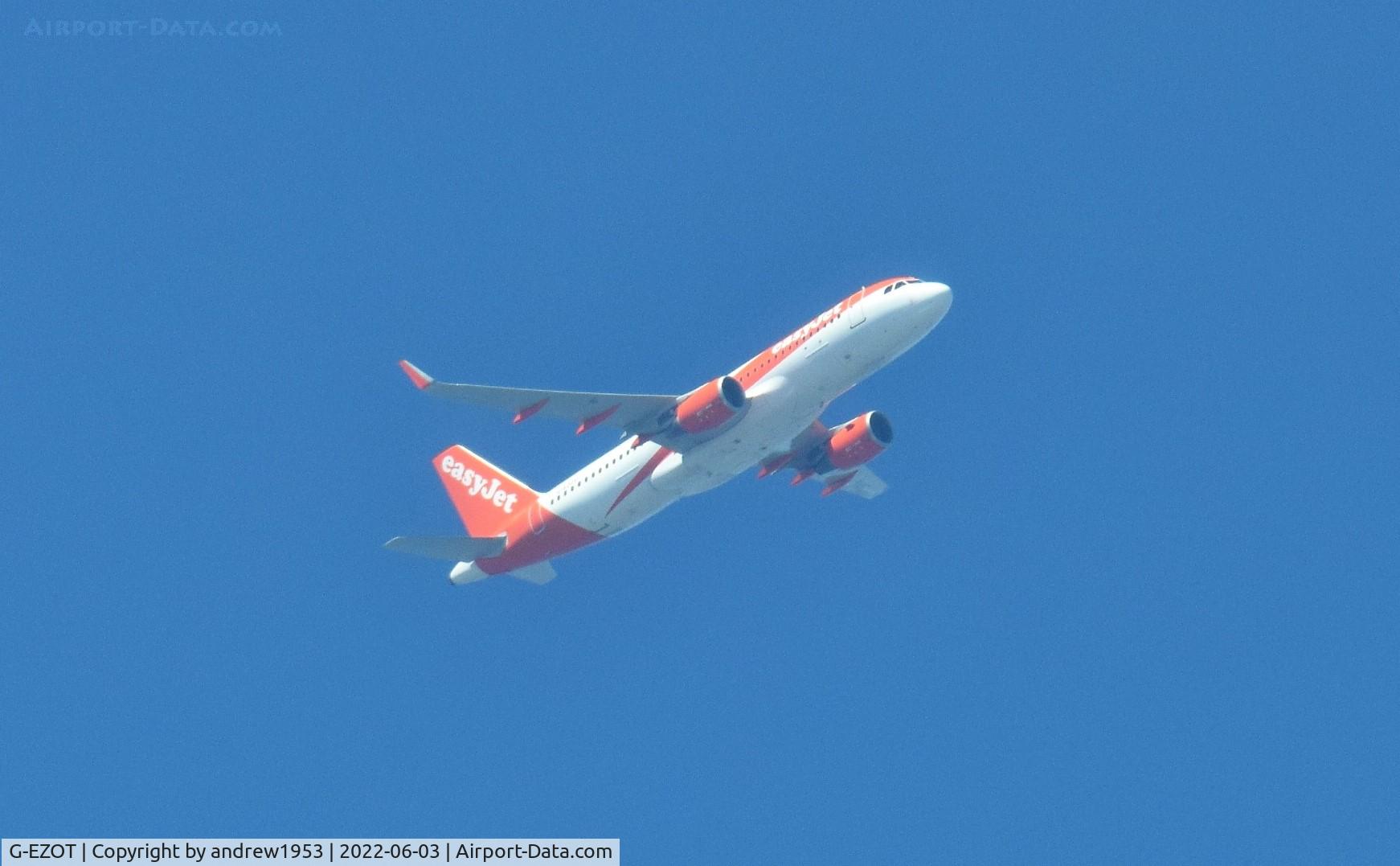 G-EZOT, 2015 Airbus A320-214 C/N 6680, G-EZOT over the Bristol Channel.