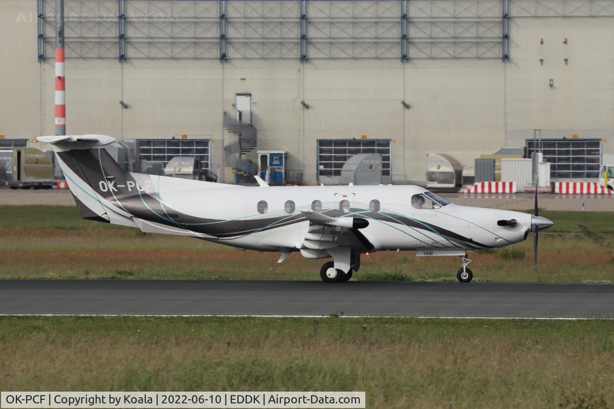 OK-PCF, 2014 Pilatus PC-12/47E C/N 1500, Backtracking runway 14L after arrival from Prague. First pic in the database.