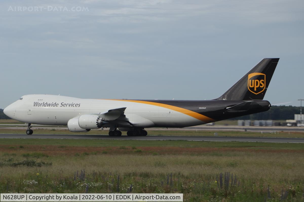 N628UP, 2021 Boeing 747-8F C/N 65779, Departure to Louisville (SDF)