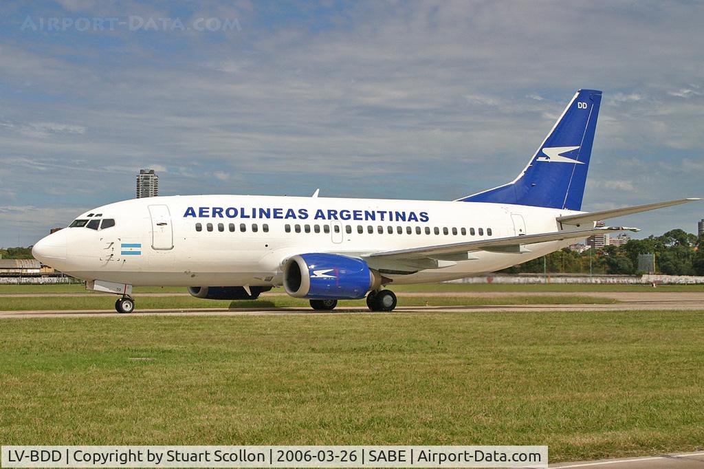 LV-BDD, 1991 Boeing 737-5Y0 C/N 24899, Aerolineas