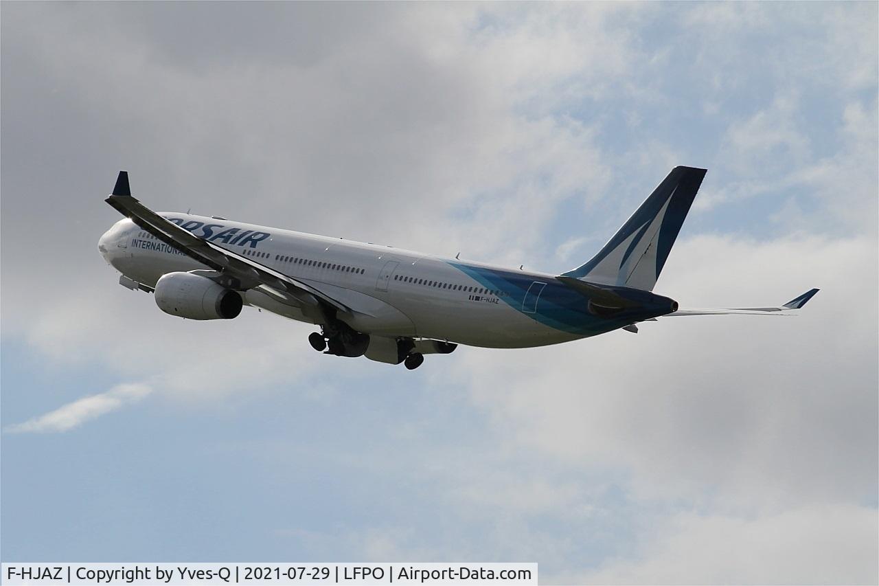 F-HJAZ, 2009 Airbus A330-343 C/N 1077, Airbus A330-343X, Climbing from rwy 24, Paris-Orly airport (LFPO-ORY)