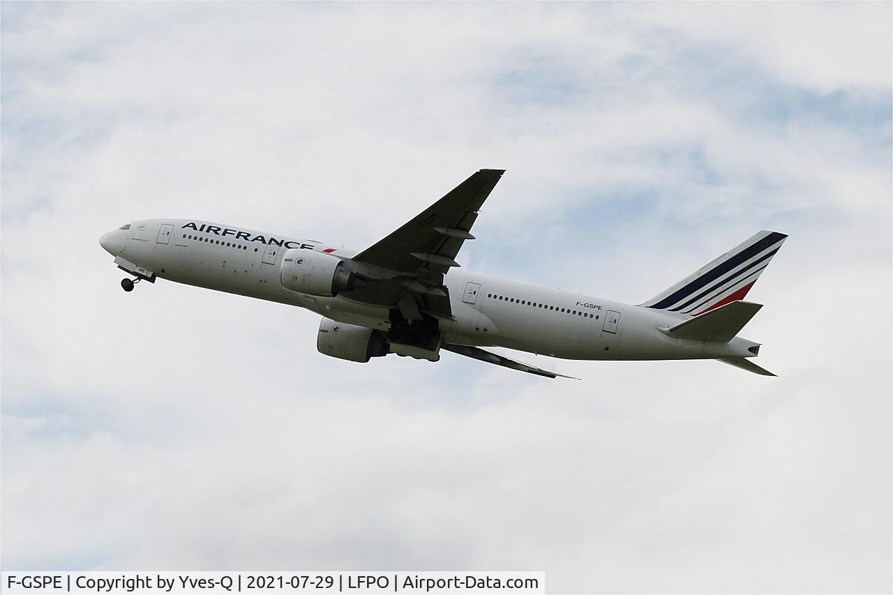 F-GSPE, 1999 Boeing 777-228/ER C/N 29006, Boeing 777-228-ER, Take off rwy 24,Paris Orly airport (LFPO-ORY)