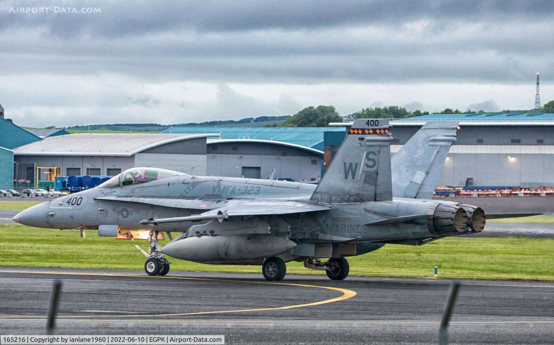 165216, McDonnell Douglas F/A-18C Hornet C/N 1394, WS400 at Prestwick