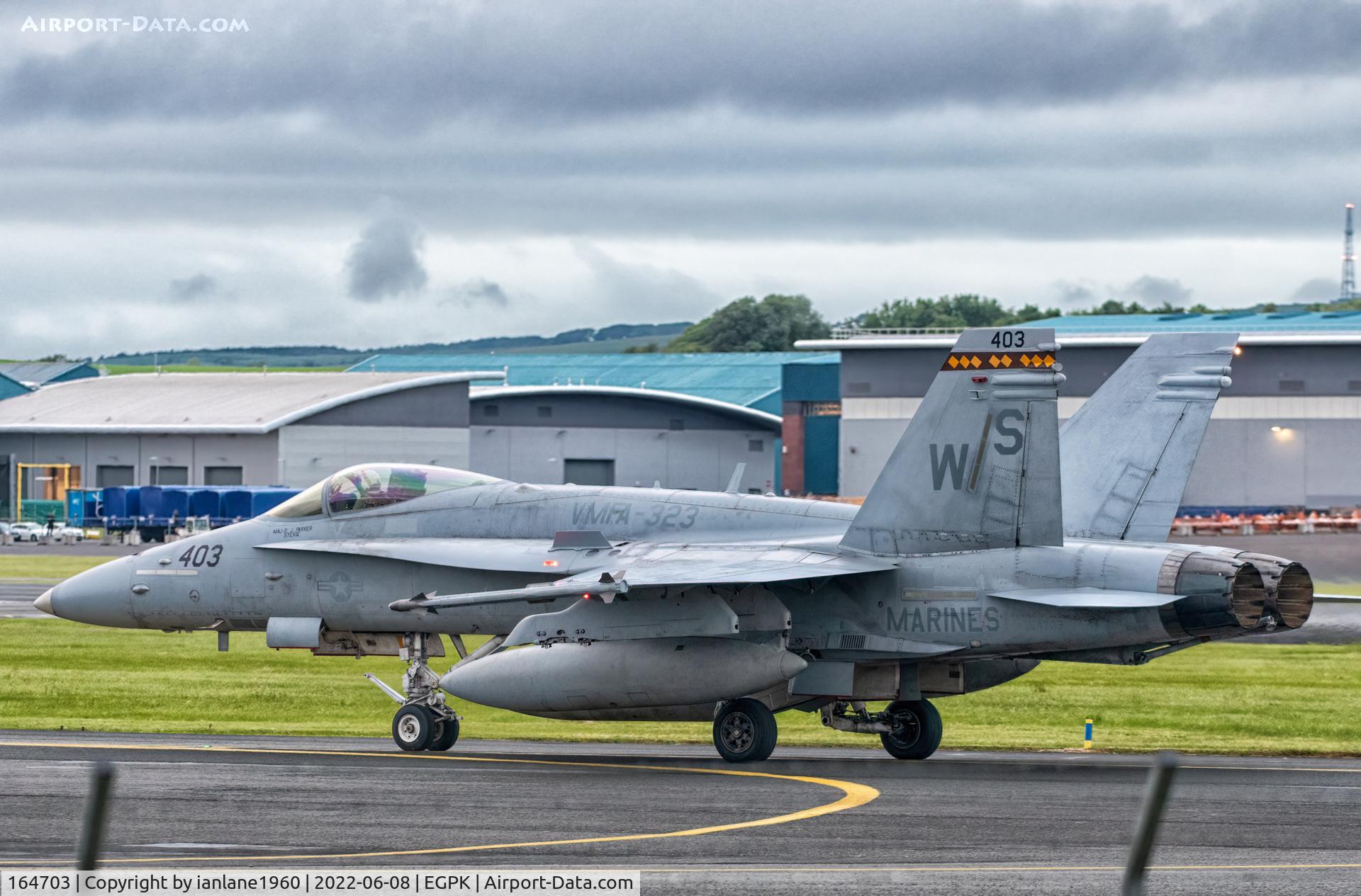 164703, McDonnell Douglas F/A-18C Hornet C/N 1142, WS403 at Prestwick