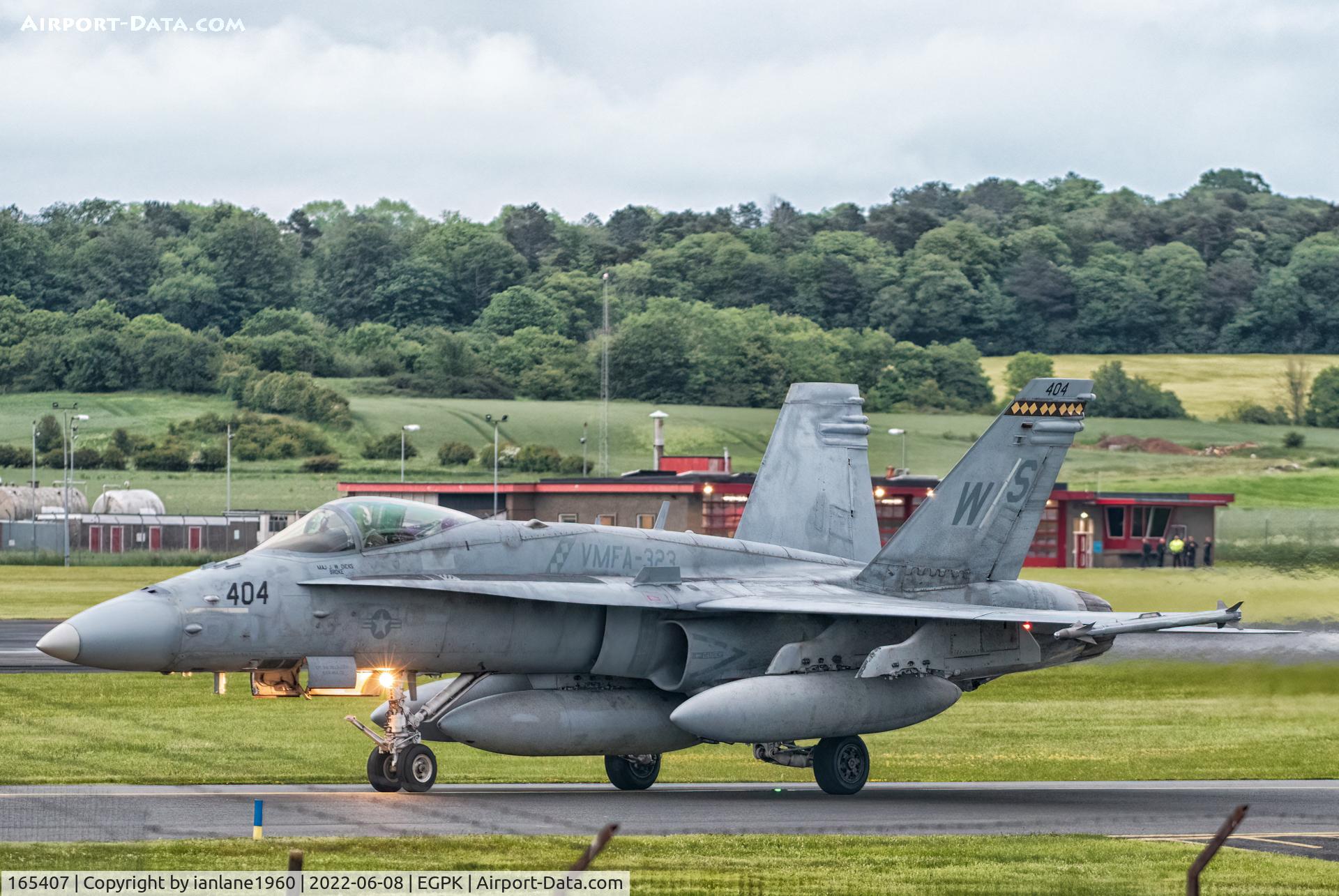 165407, McDonnell Douglas F/A-18C Hornet C/N 1448/C464, VMFA-323 at Prestwick