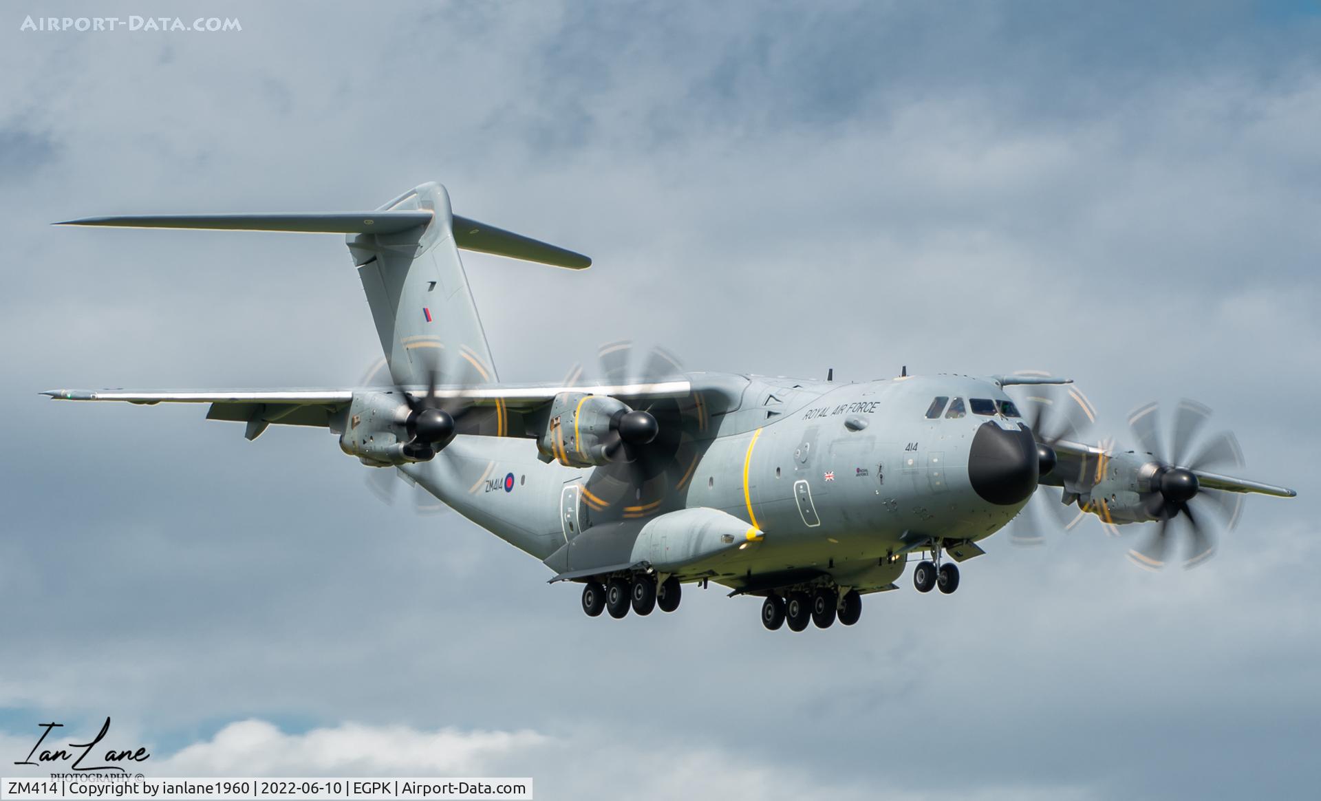 ZM414, 2017 Airbus A400M-180 Atlas C.1 C/N 047, Practice Approach at Prestwick