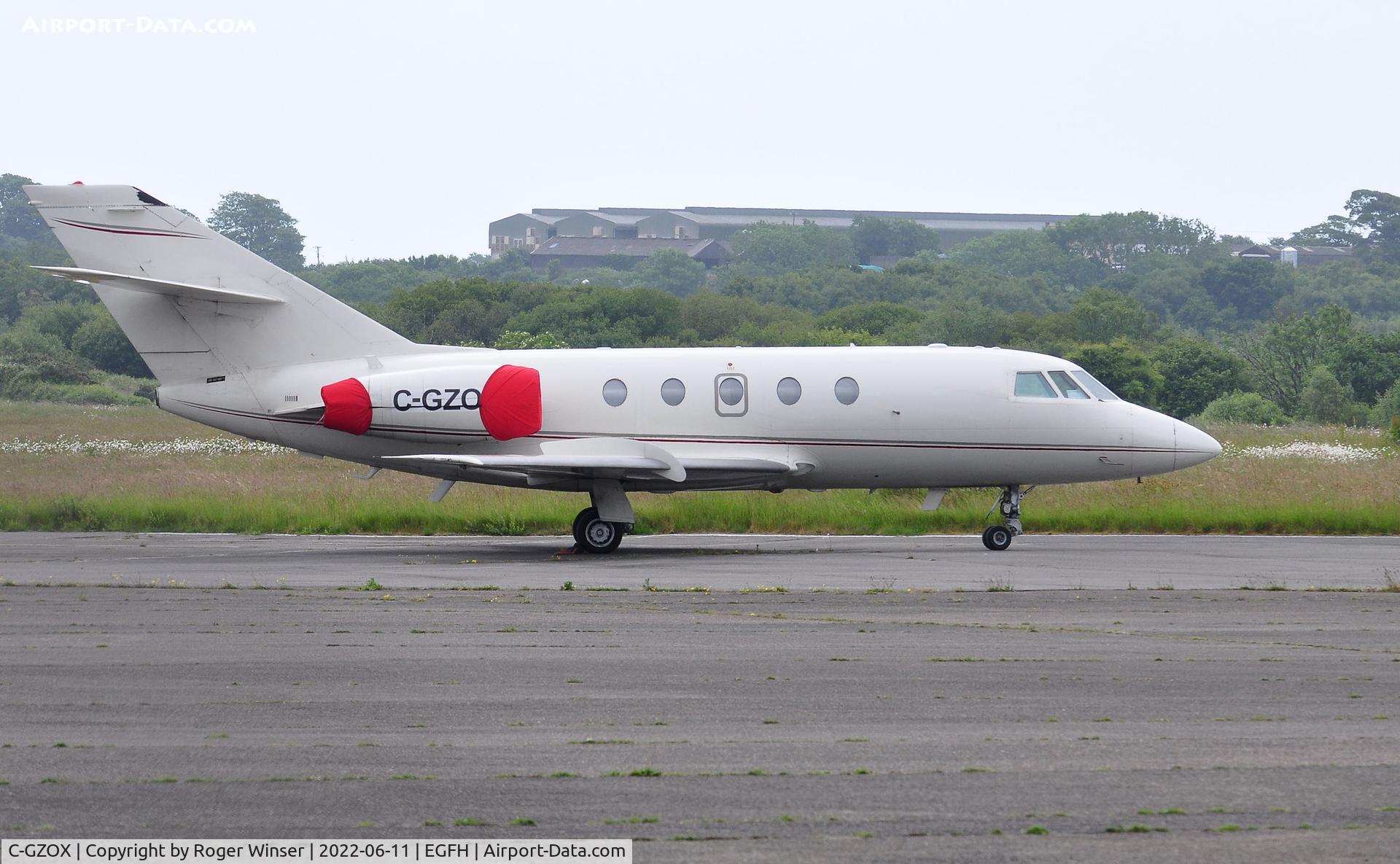 C-GZOX, 1982 Dassault Fan Jet Falcon (20F) C/N 463, Falcon 20F bizjet operated by Air Nunavut after arriving from Gander Airport, Canada.