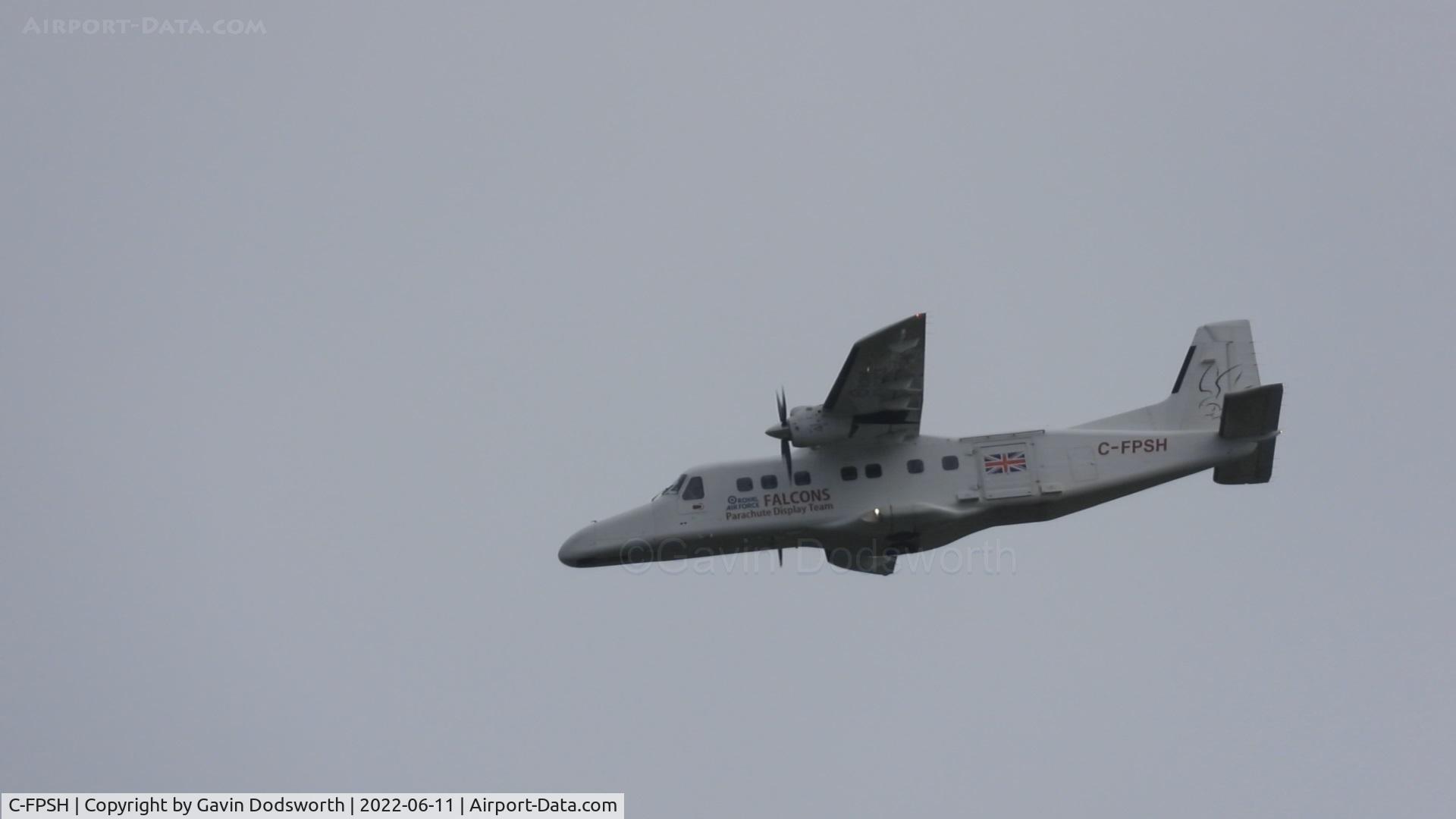 C-FPSH, 1986 Dornier 228-202 C/N 8071, Over Darlington on June 11th heading to the Teesside Airshow