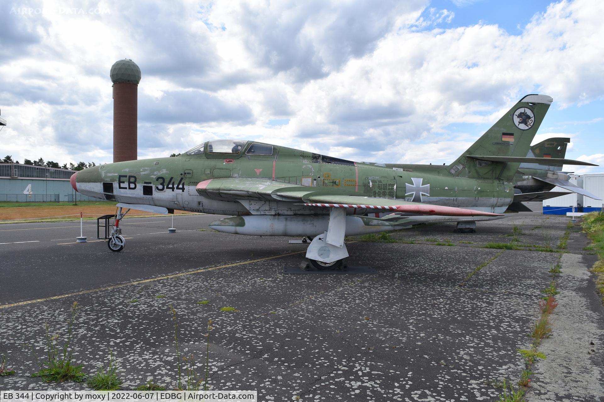 EB 344, 1955 Republic RF-84F Thunderflash C/N 52-7346, Republic RF-84F Thunderflash at the Bundeswehr Museum of Military History – Berlin-Gatow Airfield.