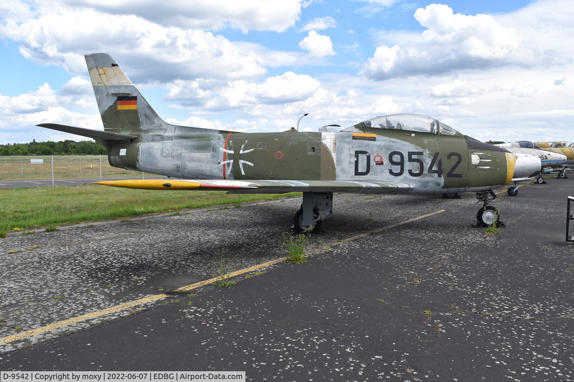 D-9542, 1956 Canadair CL-13B Sabre 6 C/N S6-1740, Canadair CL-13B Sabre 6 at the Bundeswehr Museum of Military History – Berlin-Gatow Airfield.