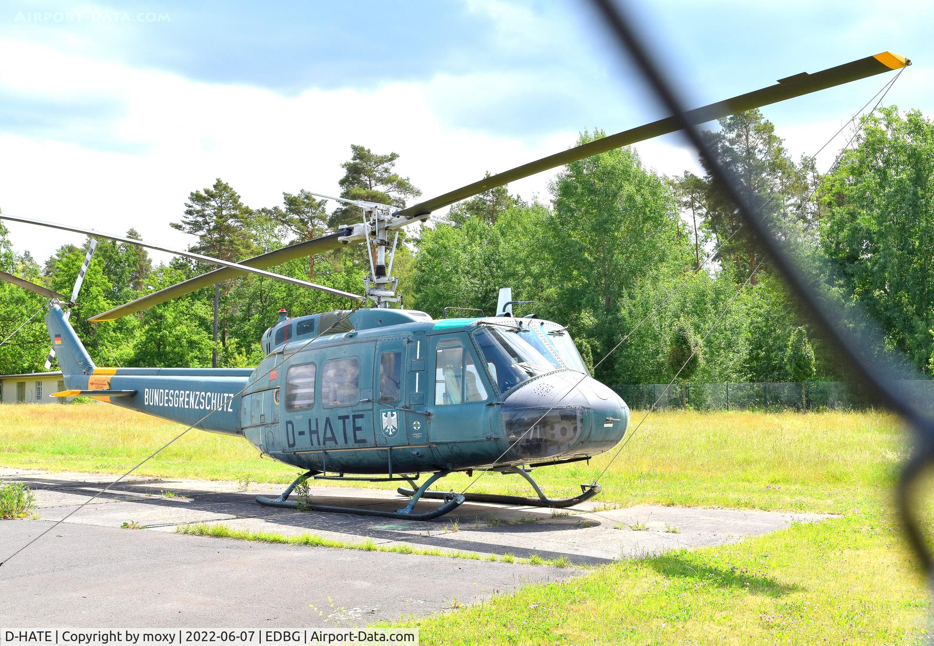 D-HATE, 1970 Bell (Dornier) UH-1D Iroquois (205) C/N 8063, Bell (Dornier) UH-1D Iroquois (205) at the Bundeswehr Museum of Military History – Berlin-Gatow Airfield.